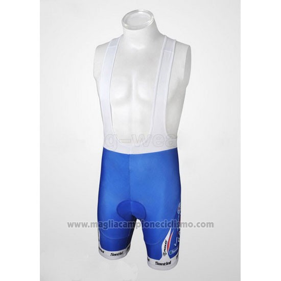 2010 Abbigliamento Ciclismo Katusha Blu e Blu Manica Corta e Salopette